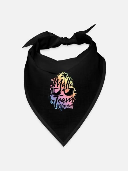 Malle Team - Bandana Dreieckstuch - Schwarz