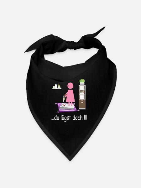 Lustiges Badezimmer Bild - Bandana Dreieckstuch - Schwarz