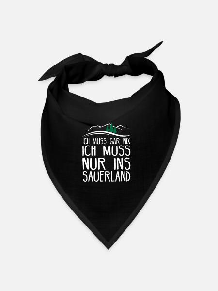 Sauerland Sauerländer Soest Wandern Geschenkidee - Bandana Dreieckstuch - Schwarz