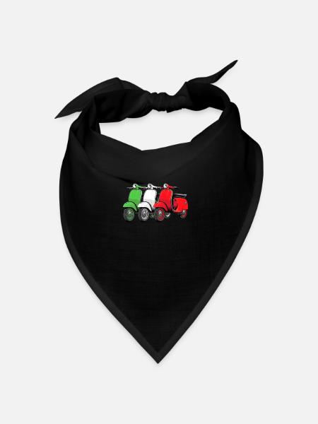 Motorroller Mofa Moped Roller - Bandana Dreieckstuch - Schwarz