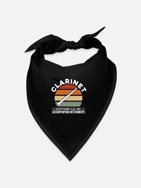 Klarinette Musiker Klarinette Geschenk - Bandana Dreieckstuch - Schwarz