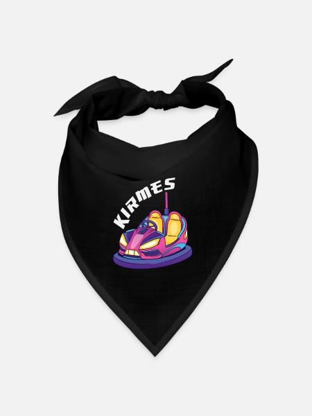 Autoscooter Kirmes Schausteller Geschenk - Bandana Dreieckstuch - Schwarz