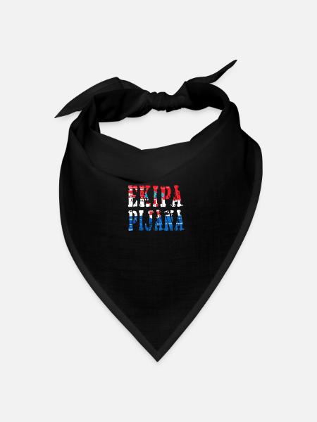 Hrvatska Kroatien Fussball - Bandana Dreieckstuch - Schwarz