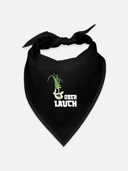 Ober Lauch - Fitness Gym Lauch Witz - Bandana Dreieckstuch - Schwarz
