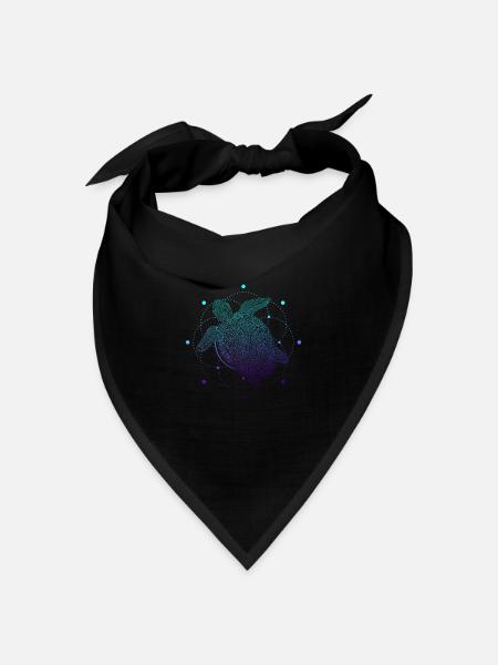 Tribal Schildkröte Ozean Tauchen Geschenk - Bandana Dreieckstuch - Schwarz