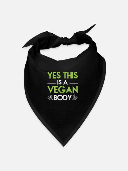 veganer Körper Vegan Veganer - Bandana Dreieckstuch - Schwarz