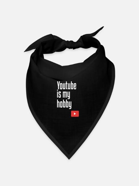 Youtube is my hobby - Bandana Dreieckstuch - Schwarz