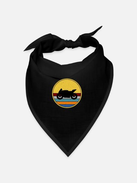 Motorrad Biker Motorräder Cross - Bandana Dreieckstuch - Schwarz