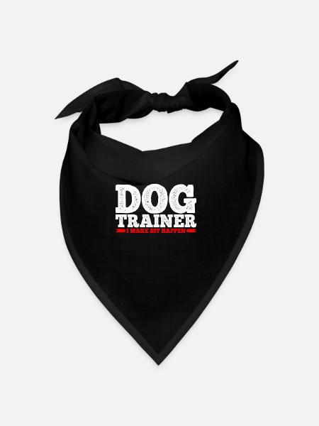 Hundetrainer Hundetraining - Bandana Dreieckstuch - Schwarz