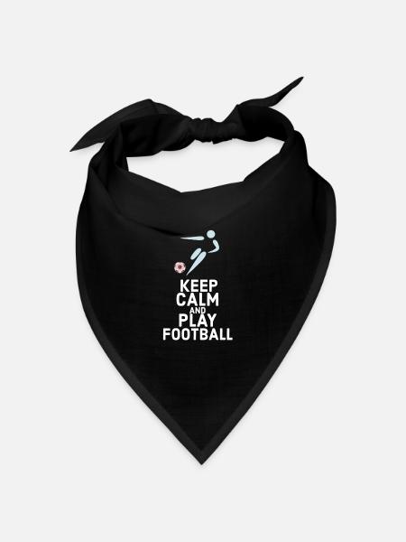 Fußball, Fußball, Fußball, Fußball, Fußball - Bandana Dreieckstuch - Schwarz