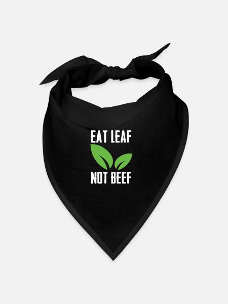 Vegan Veganismus Gemüse Veganer - Bandana Dreieckstuch - Schwarz
