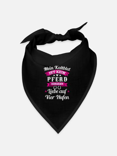 Pferd Kaltblut Geschenk Kaltblüter Geschenkidee - Bandana Dreieckstuch - Schwarz