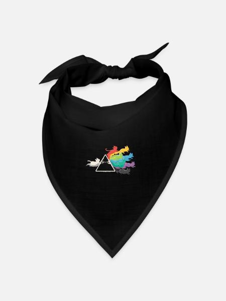 PRISMA RAINBOW CATS - Bandana Dreieckstuch - Schwarz