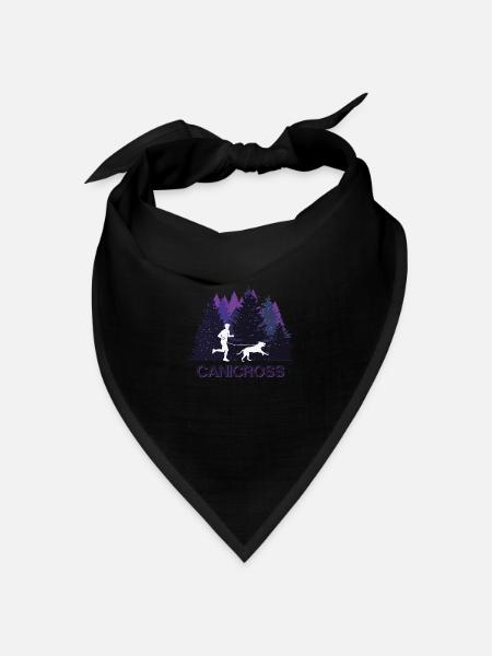 Canicross, Joggen und Hundesport im Gelände - Bandana Dreieckstuch - Schwarz