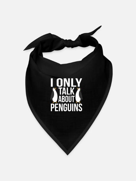 Pinguin - Bandana Dreieckstuch - Schwarz