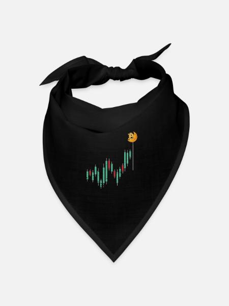 Bitcoin Kryptowährung BTC lustig Geschenk - Bandana Dreieckstuch - Schwarz