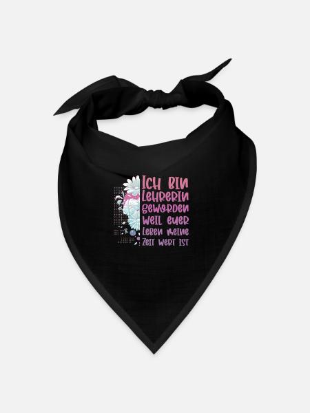Lehrerin - Bandana Dreieckstuch - Schwarz
