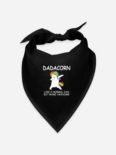 dadacorn papa einhorn dabbing - Bandana Dreieckstuch - Schwarz