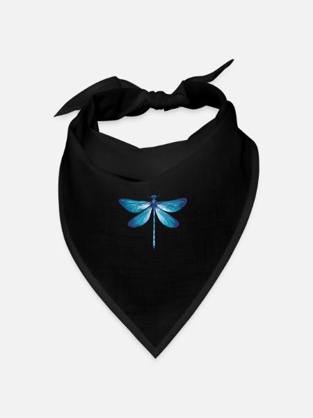 Libelle Libellen Insekten Natur Entomologe Biologe - Bandana Dreieckstuch - Schwarz