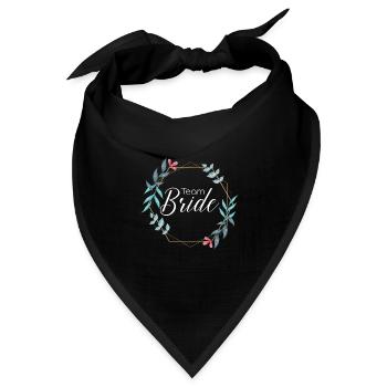 Team Bride - JGA Junggesellenabschied Bride - Bandana Dreieckstuch - Schwarz - Vorne