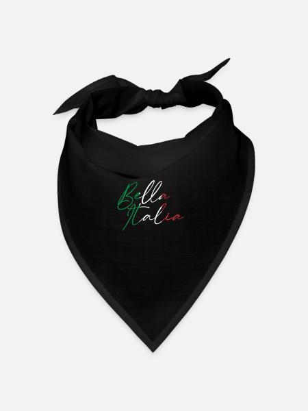 Bella Italia - Bandana Dreieckstuch - Schwarz