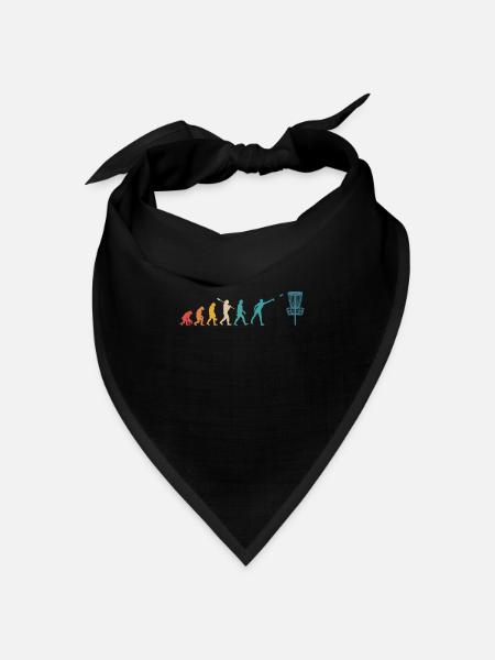 Discgolf Disc Golf Retro Vintage Evolution - Bandana Dreieckstuch - Schwarz