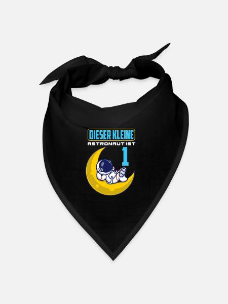 1. Geburtstag 1 Jahr Astronaut Weltraum Party - Bandana Dreieckstuch - Schwarz