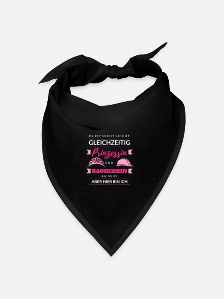 Bauherrin - Bandana Dreieckstuch - Schwarz