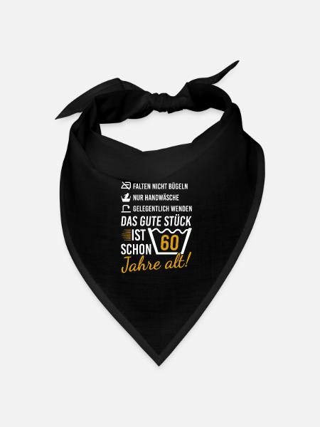 60 Geburtstag Geschenk 60. Geburtstagsgeschenk - Bandana Dreieckstuch - Schwarz