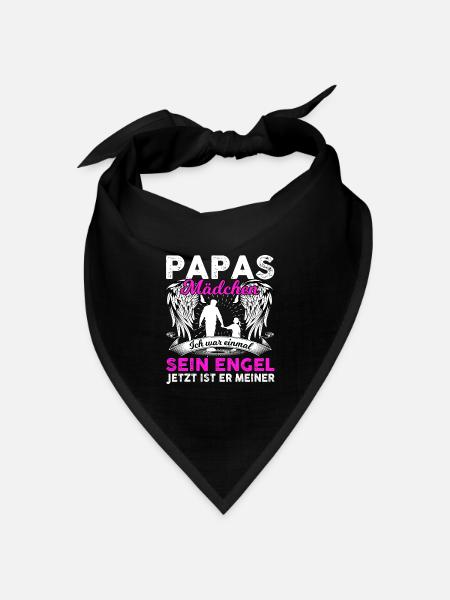 Papas Mädchen Ich War Einmal Sein Engel - Bandana Dreieckstuch - Schwarz
