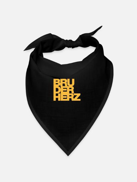 Bruderherz Bester Bruder der Welt Geschenkidee - Bandana Dreieckstuch - Schwarz