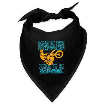 Supercross Zwang zur Schule Motocross Dirt Bike - Bandana Dreieckstuch - Schwarz - Vorne