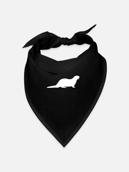 Otter - Bandana Dreieckstuch - Schwarz
