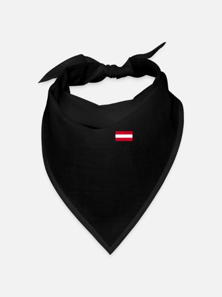 Österreich Flagge Austria Land Österreicher Wien - Bandana Dreieckstuch - Schwarz