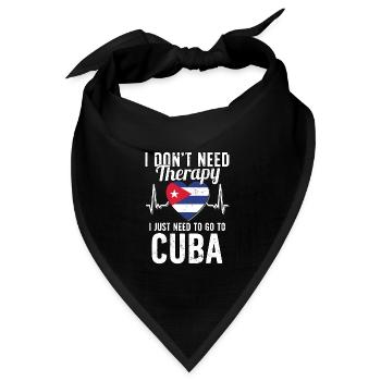 Cuba flag I Cuban Souvenirs - Bandana Dreieckstuch - Schwarz - Vorne