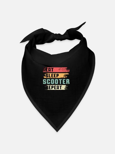 Scooter Stunt E-Scooter Stunt Vintage Geschenk - Bandana Dreieckstuch - Schwarz