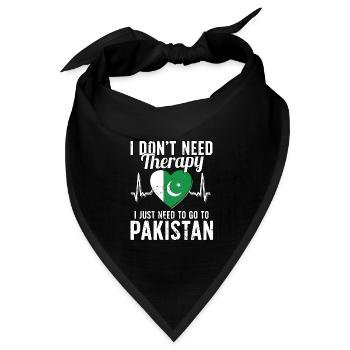 Pakistan flag I Pakistani Souvenirs - Bandana Dreieckstuch - Schwarz - Vorne