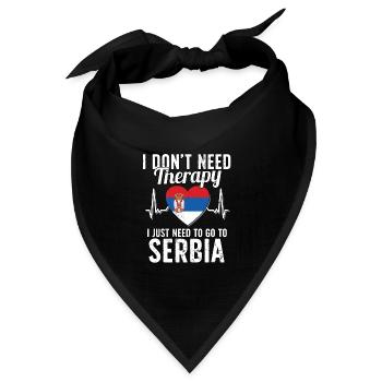 Serbia flag I Serbian Souvenirs - Bandana Dreieckstuch - Schwarz - Vorne