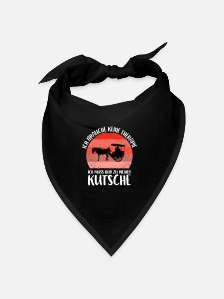 Kutscher Kutsche Pferdekutscher Kutschieren - Bandana Dreieckstuch - Schwarz