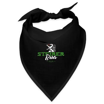 Steirer Bua Steirerbua Steiermark - Bandana Dreieckstuch - Schwarz - Vorne