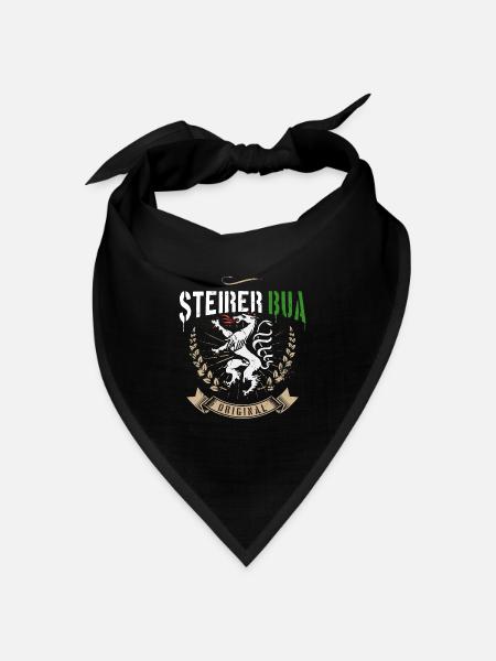 Steirerbua Steiermark Steirer Bua - Bandana Dreieckstuch - Schwarz
