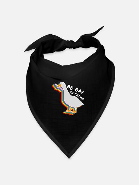 Be gay do crime LGBT Geschenk Pride Rechte - Bandana Dreieckstuch - Schwarz