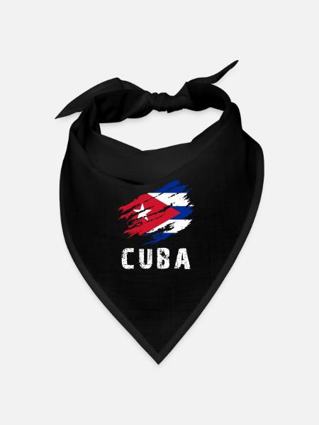Havanna Cuba Flagge Kuba - Bandana Dreieckstuch - Schwarz