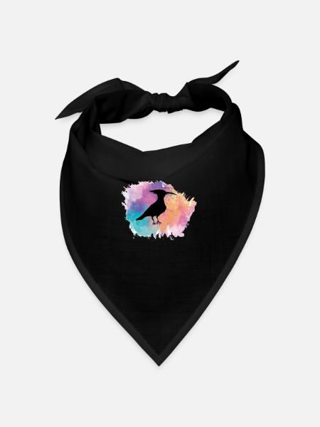 Wiedehopf Vogel Natur Schutz - Bandana Dreieckstuch - Schwarz