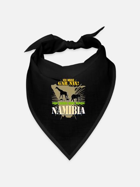 Urlaub Afrika Namibia - Bandana Dreieckstuch - Schwarz