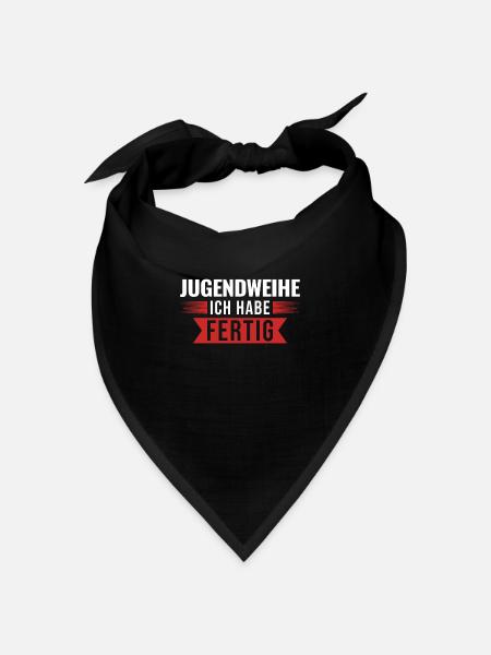 Jugendweihe Jugendweihefeier Erwachsen Geschenk - Bandana Dreieckstuch - Schwarz