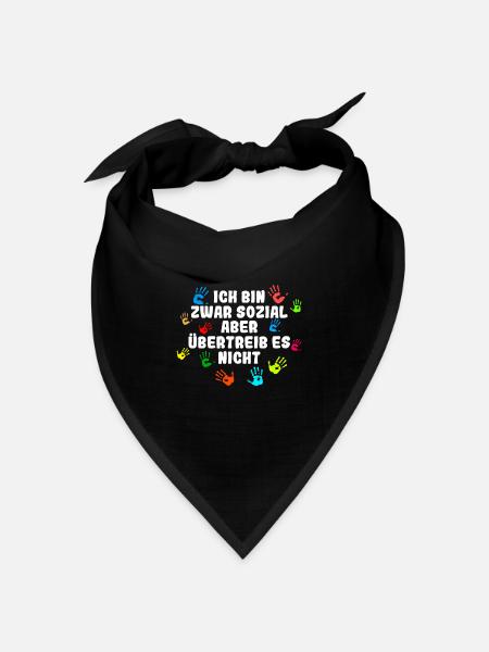 Sozialassistent Sozialassistentin Spruch Geschenk - Bandana Dreieckstuch - Schwarz