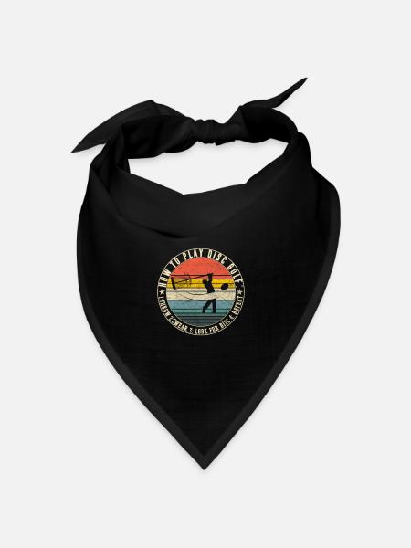 Wie man Disc Golf, Disc Golf Shirt, Frisbee, - Bandana Dreieckstuch - Schwarz
