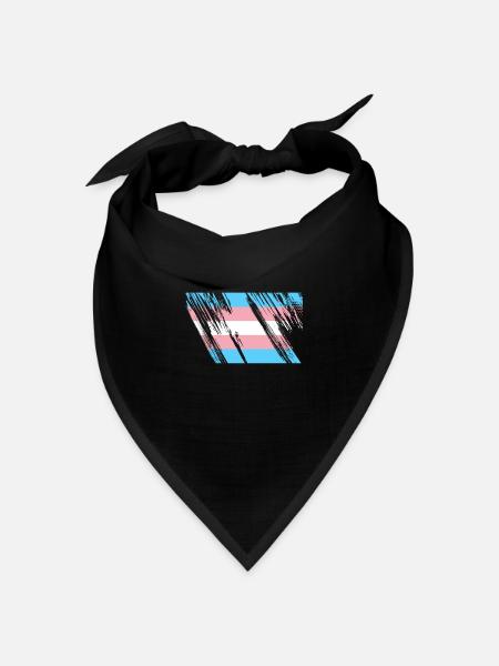Trans LGBT Flagge - Bandana Dreieckstuch - Schwarz