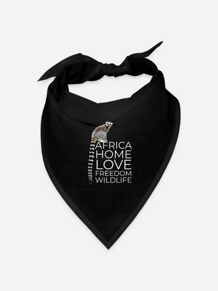 Afrika Mann Geschenk Mutter Kinder Junge Mädchen - Bandana Dreieckstuch - Schwarz